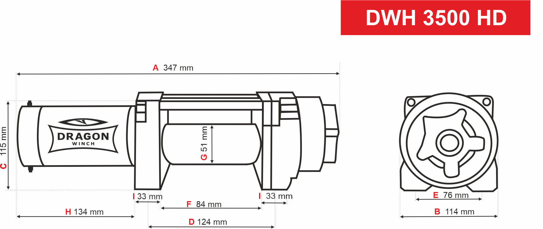 DWH 3500 HD mõõtjoonis