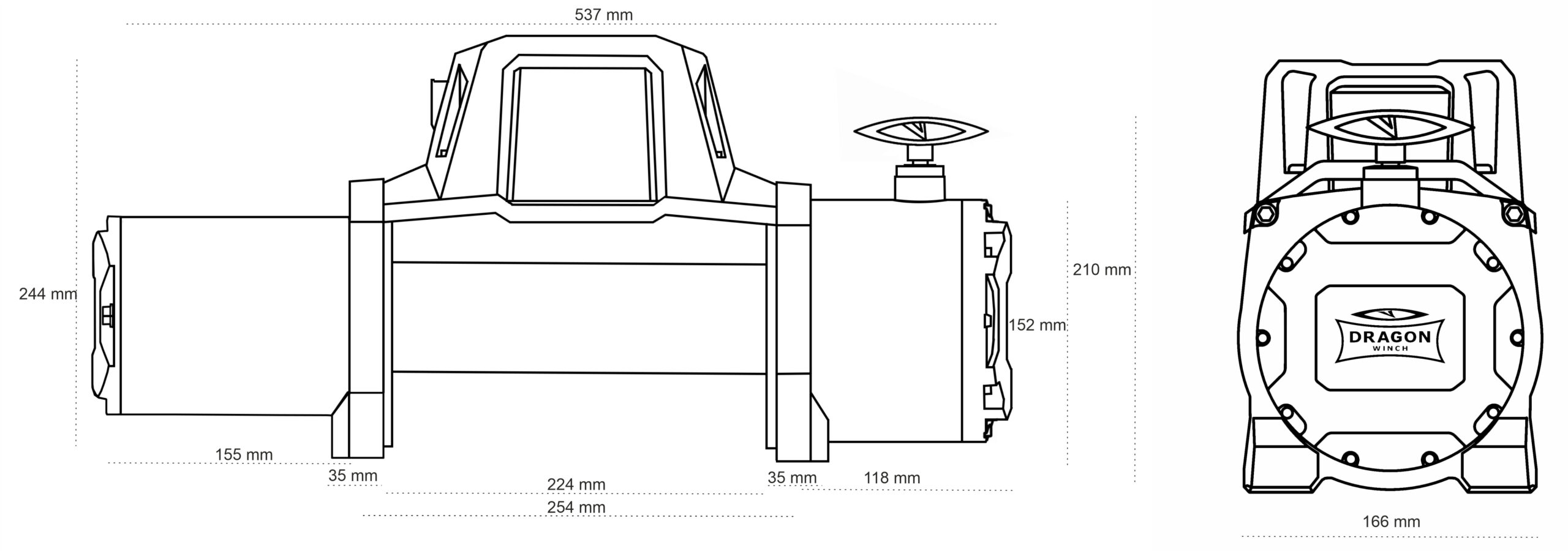 DWM 12000 HD mõõtjoonis