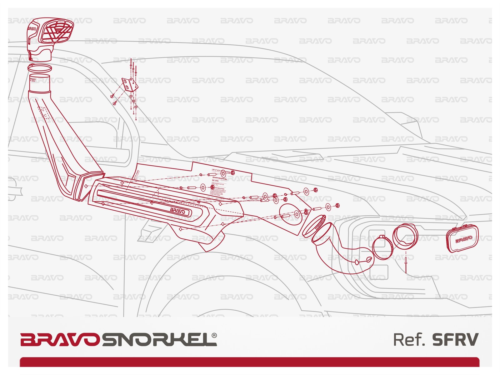 Bravo snorkel Ford Ranger Raptor 2023- – pilt 3