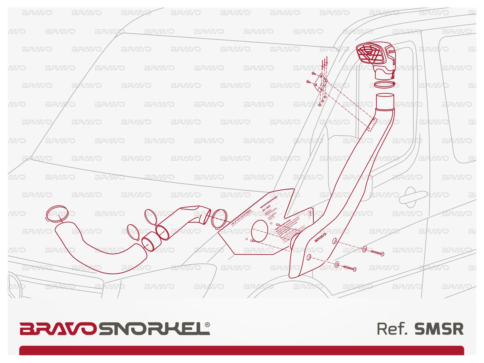 Bravo snorkel Mercedes-Benz Sprinter W906 / VW Crafter 2006-2018 – pilt 3