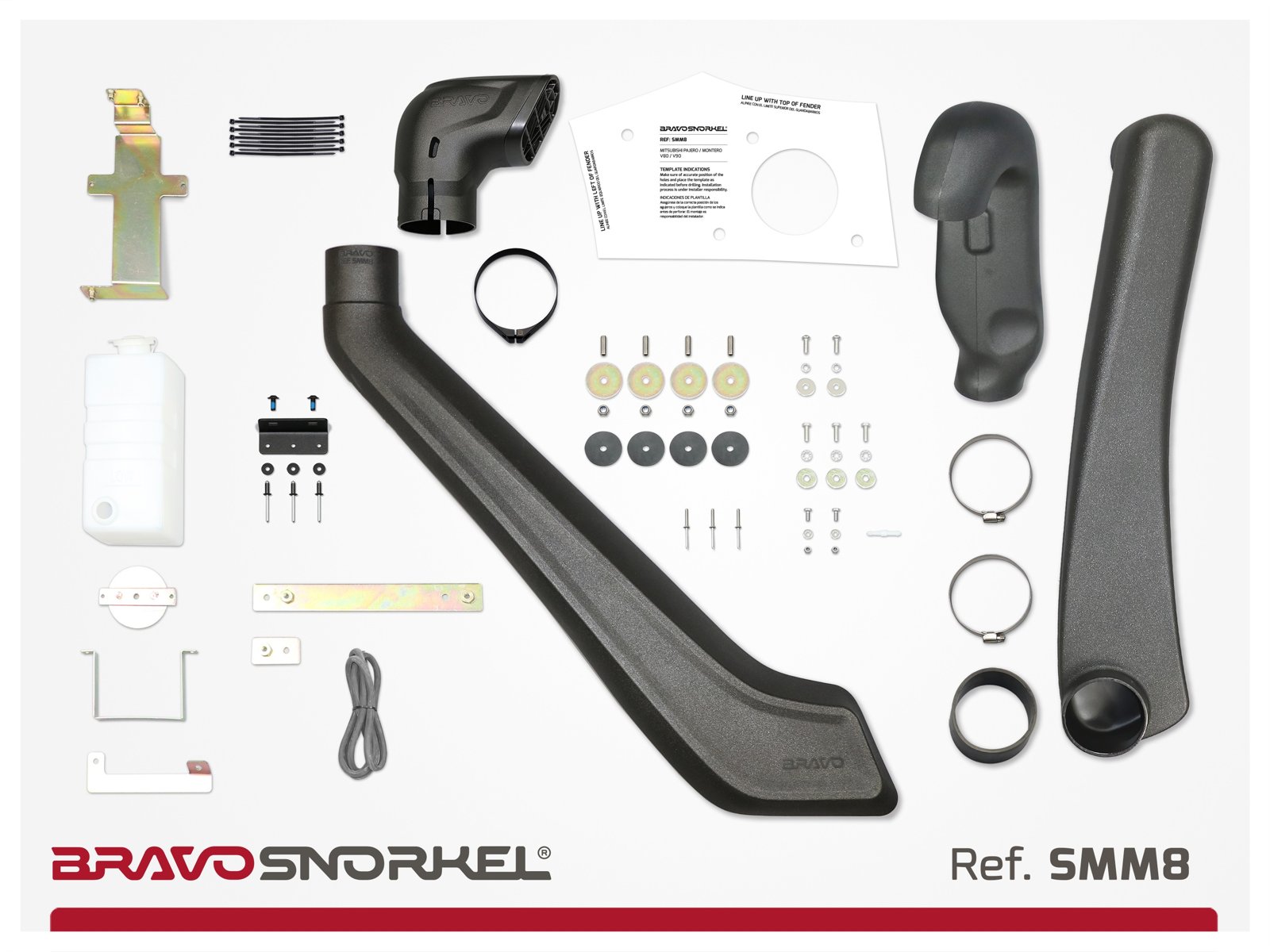 Bravo snorkel Mitsubishi Pajero V80 / V90 2007-2021