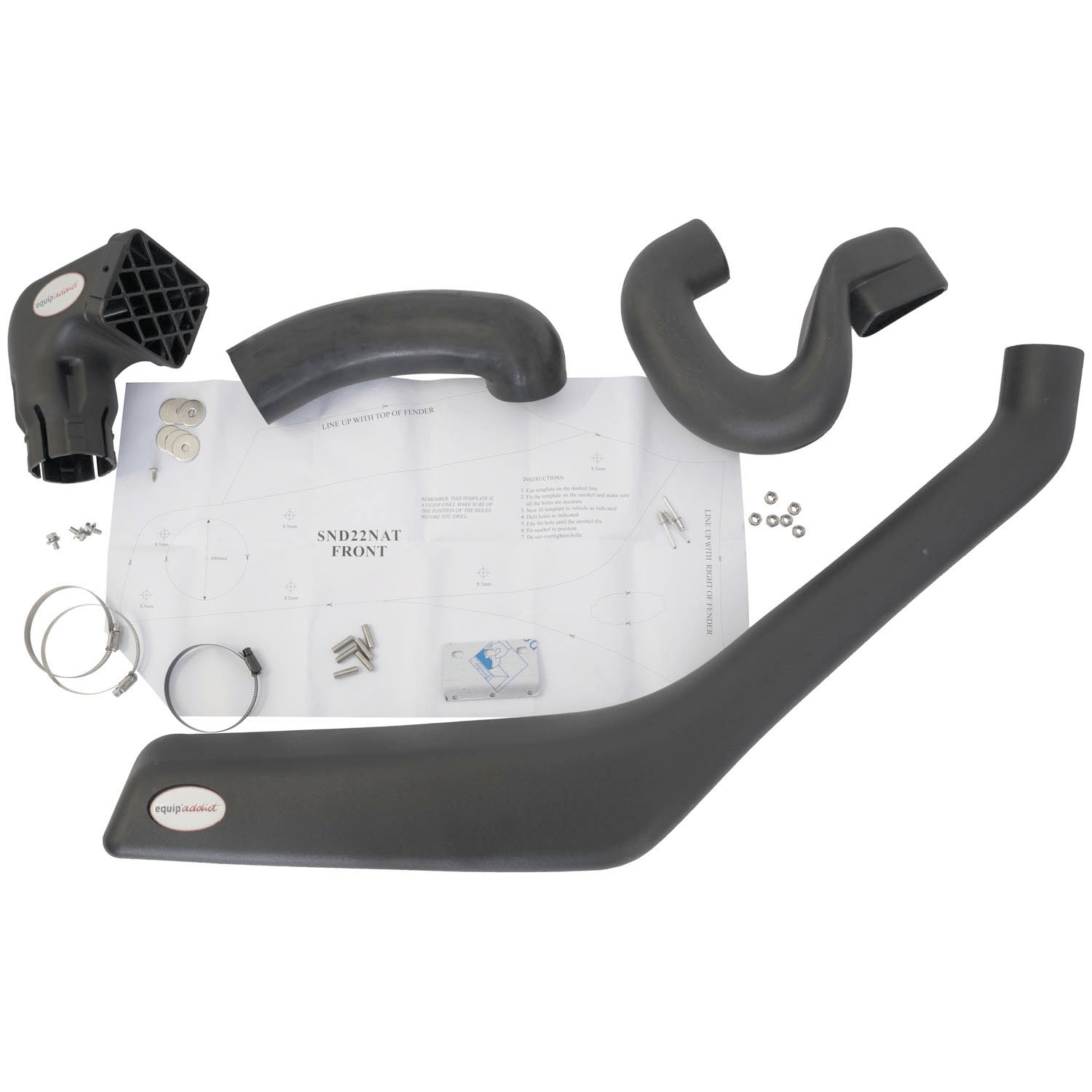 Equip'addict snorkel Nissan Navara D22 (vasak, ühe akuga) – pilt 3
