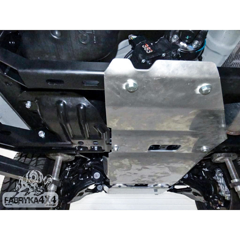 F4X4 käigukasti ja jaotuskasti kaitse Toyota Hilux Revo 2016-2019 alumiinium, vaade 2