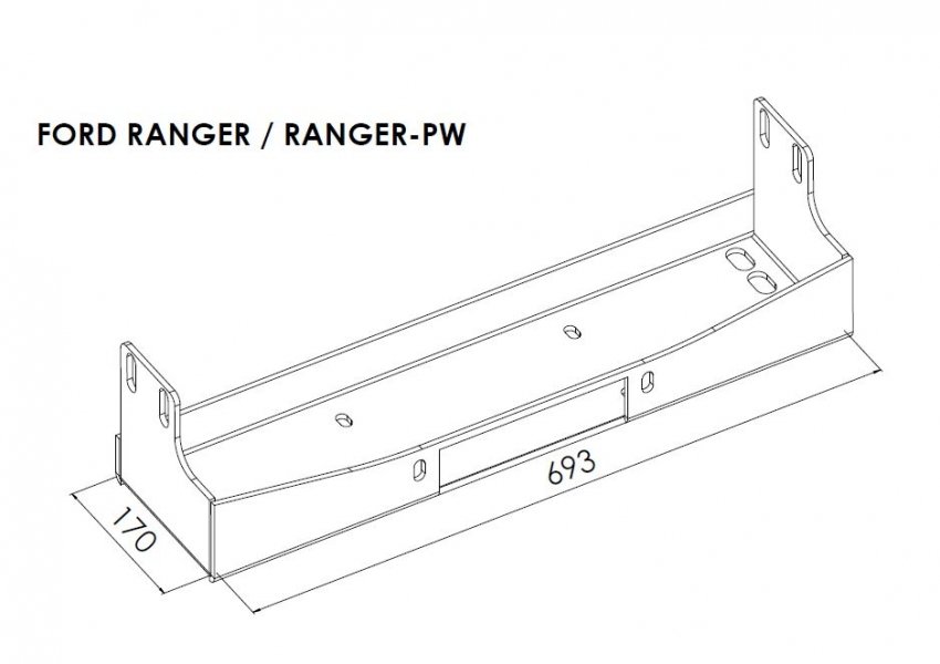 Steeler peidetud vintsiplaat Ford Ranger 2007-2012