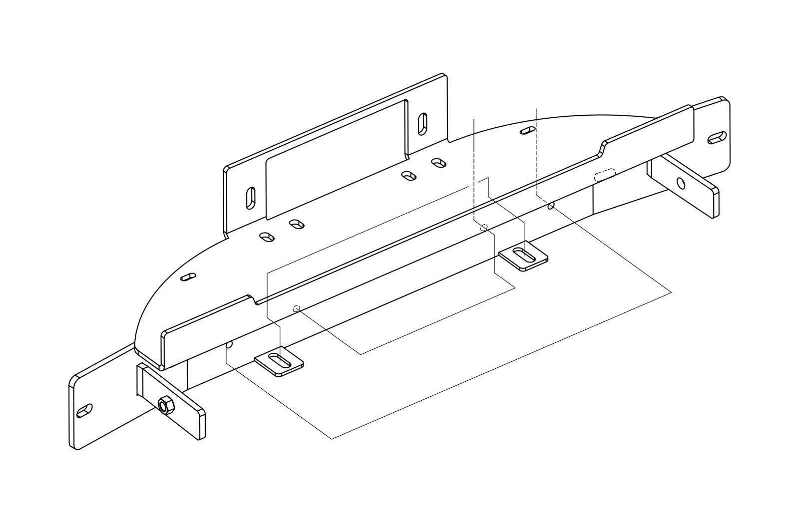 Steeler peidetud vintsiplaat Ford Ranger 2016-2019