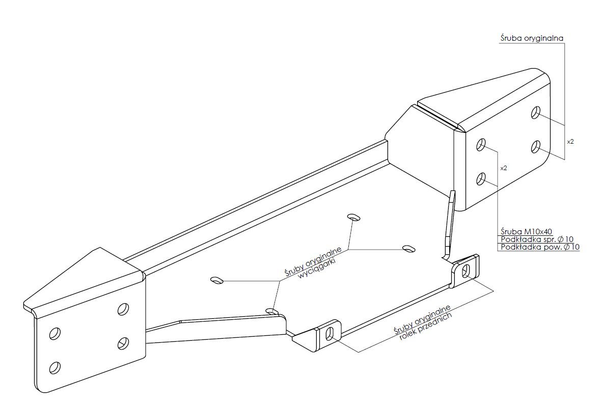 Steeler peidetud vintsiplaat Ford Ranger Raptor 2019-2022