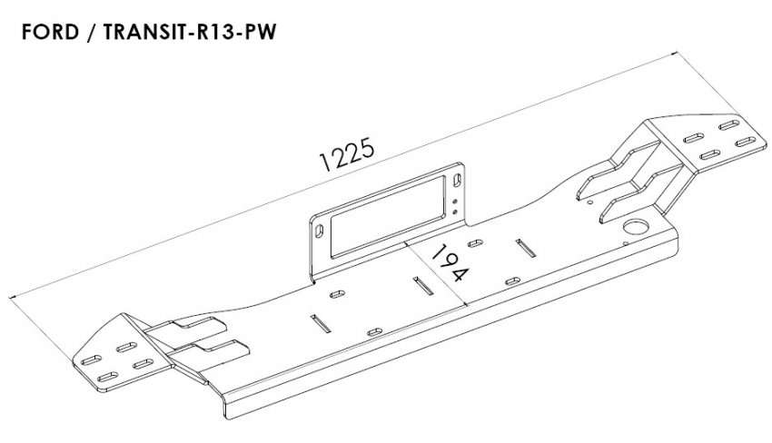 Steeler peidetud vintsiplaat Ford Transit 2014-2019