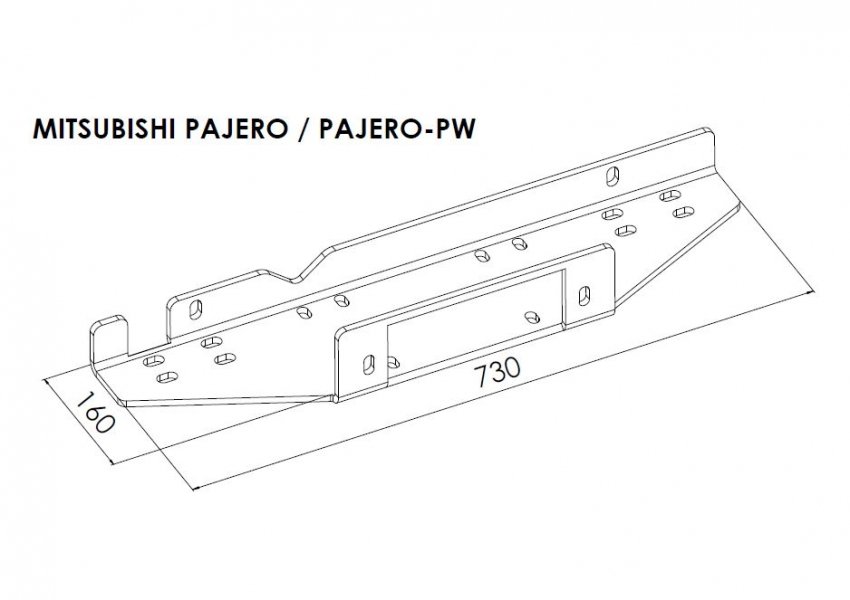 Steeler peidetud vintsiplaat Mitsubishi Pajero 2007-2015