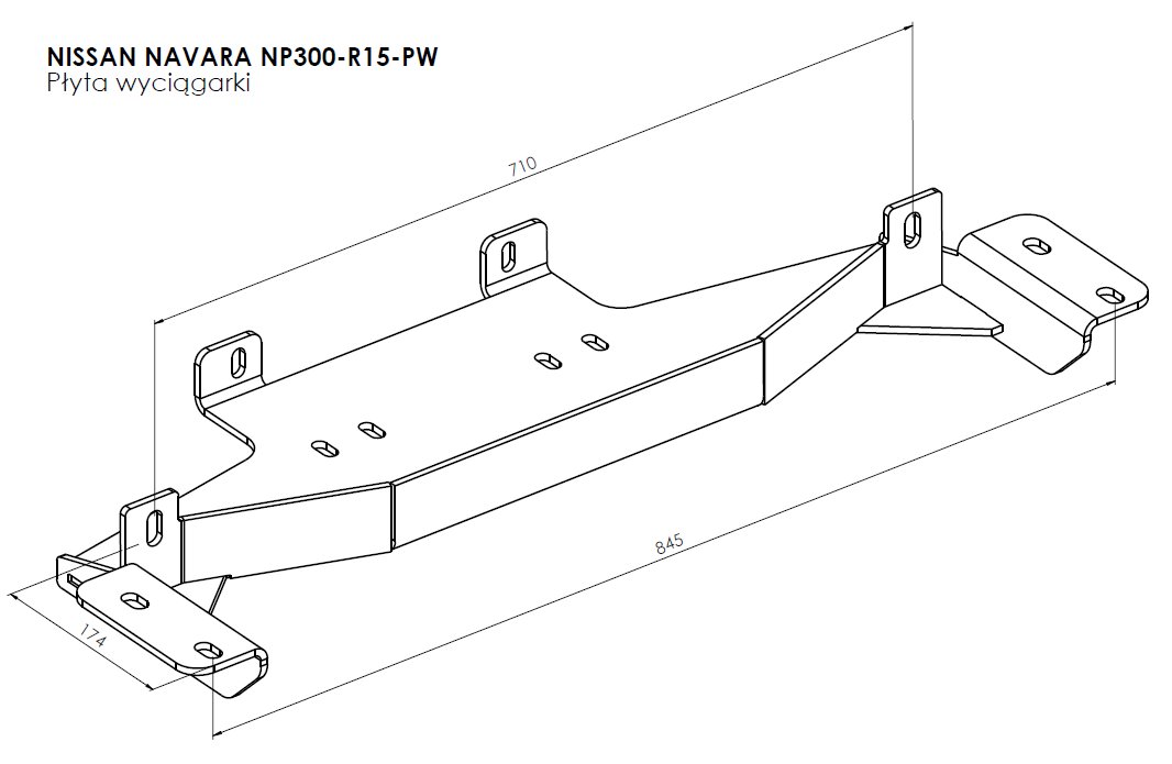 Steeler peidetud vintsiplaat Nissan Navara NP300 2015-