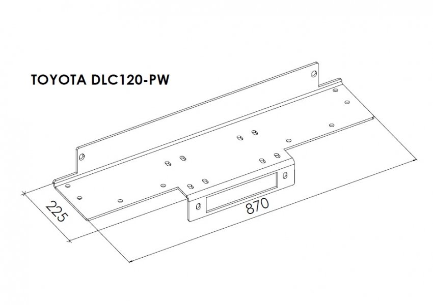 Steeler peidetud vintsiplaat Toyota Land Cruiser 120 2002-2009 / 150 2010-2013