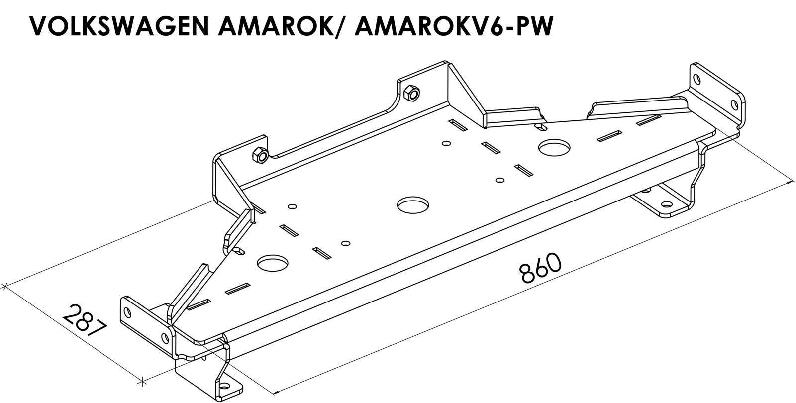 Steeler peidetud vintsiplaat Volkswagen Amarok V6 2016-2022