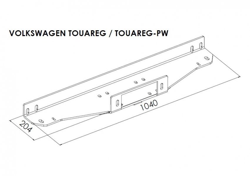 Steeler peidetud vintsiplaat Volkswagen Touareg 2010-2018