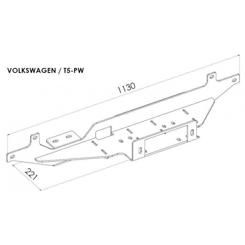 Steeler peidetud vintsiplaat Volkswagen Transporter T5 2003-2015