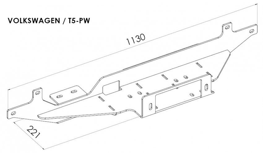 Steeler peidetud vintsiplaat Volkswagen Transporter T5 2003-2015